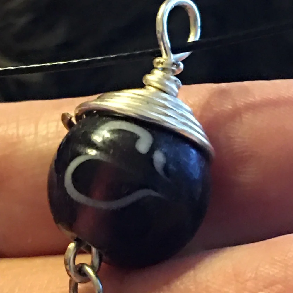 Hamsa hand positive intention pendant on cord - Picture 6 of 8